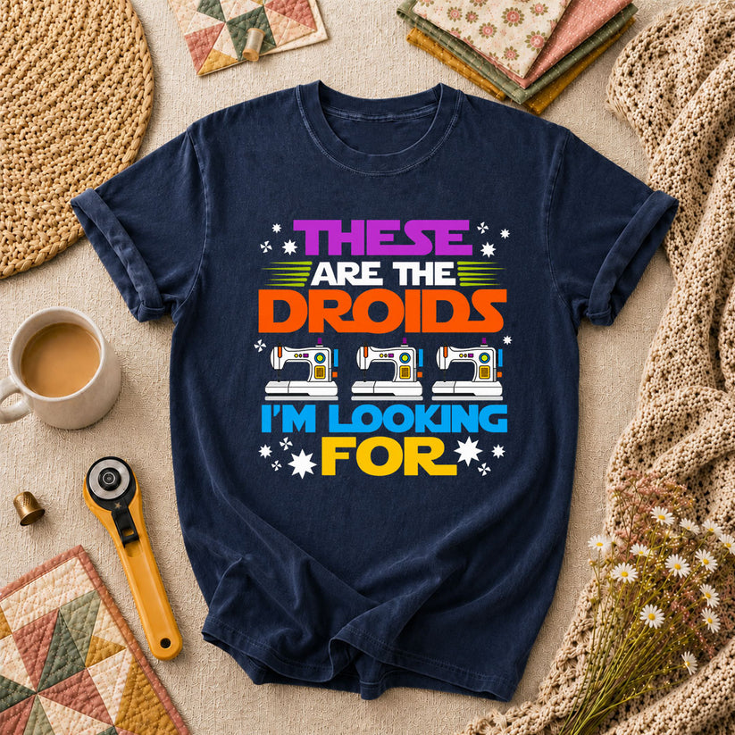 These Are The Droids I'm Looking For Sewing Machine T-Shirt - Navy