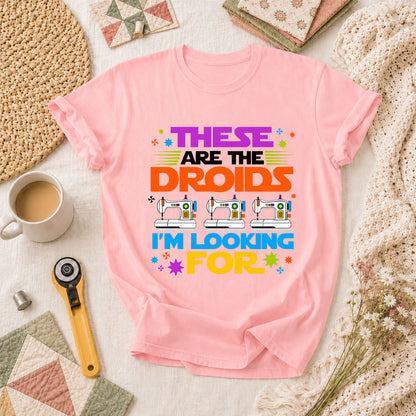 These Are The Droids I'm Looking For Sewing Machine T-Shirt - Pink