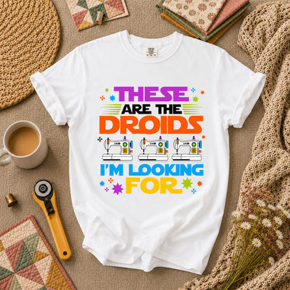 These Are The Droids I'm Looking For Sewing Machine T-Shirt - White