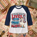 They May Take Our Lives But Never Our Fabric Duck Raglan Sleeve