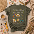 Things I Do In My Spare Time Cross Stitch T-Shirt