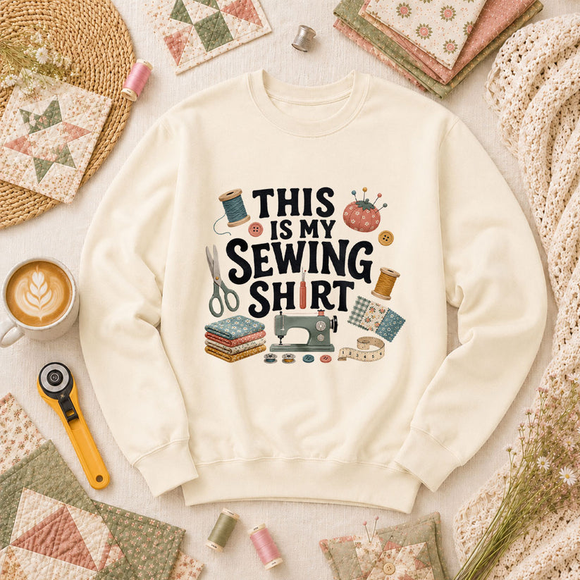 This Is My Sewing Shirt Long Sleeve - Natural