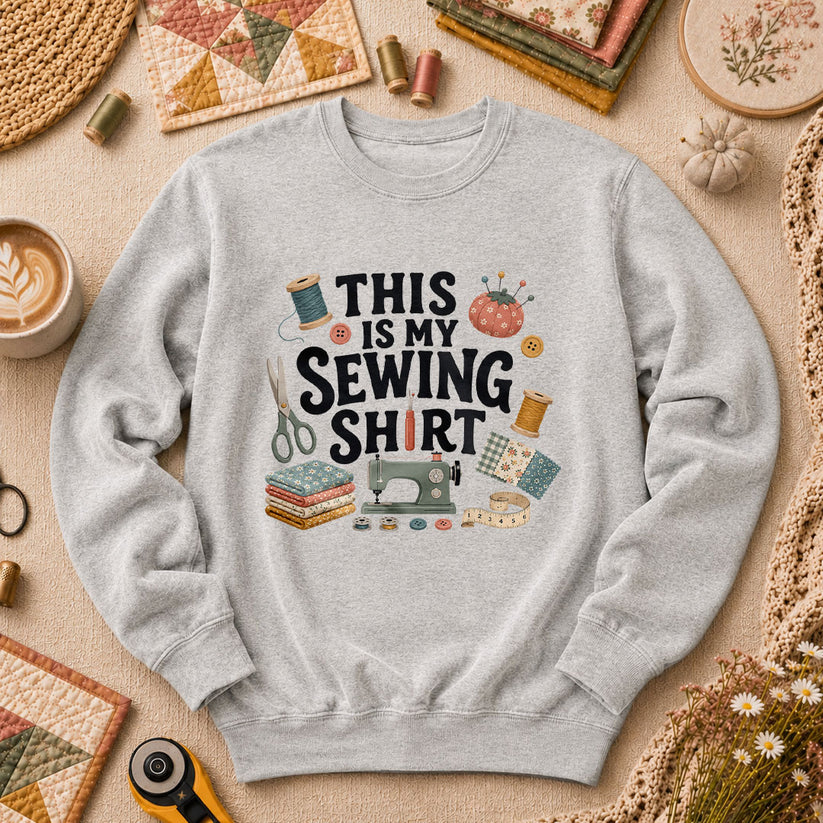 This Is My Sewing Shirt Long Sleeve - Sport Grey