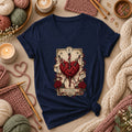 Three Of Swords Tarot Yarn Heart Women's V-Neck