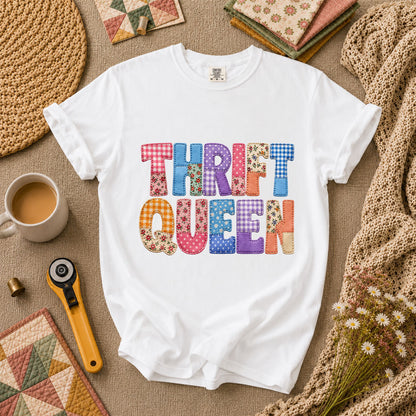 Thrift Queen Vintage Quilter T-Shirt - White