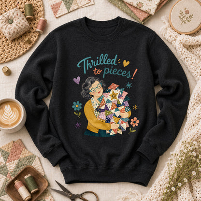 Thrilled To Pieces Quilter Long Sleeve - Black