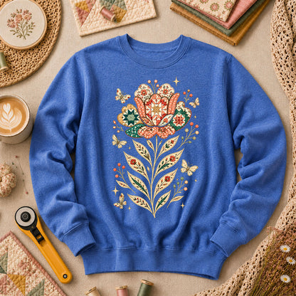 Patchwork Tulip Folk Art - Heather True Royal