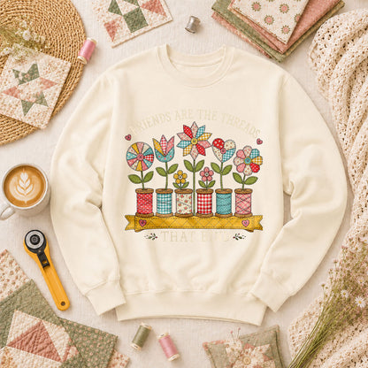 Friends Are The Threads Blooming Spools - Natural