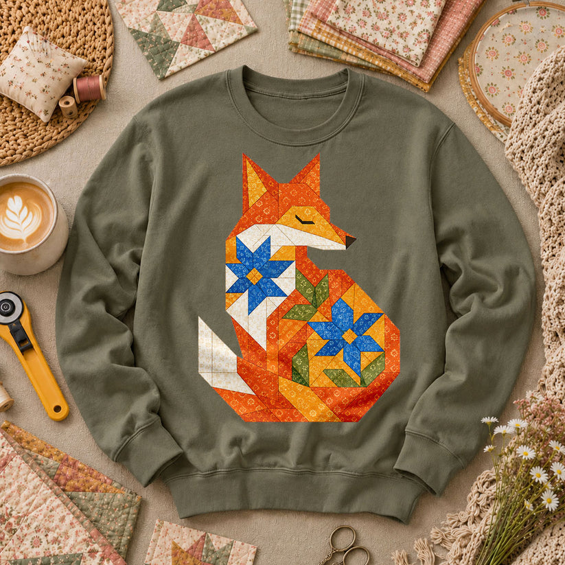 Patchwork Fox Wildflower - Military Green