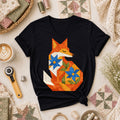 Patchwork Fox Wildflower Women's V-Neck