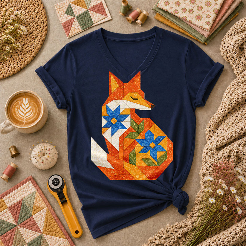 Patchwork Fox Wildflower - Navy
