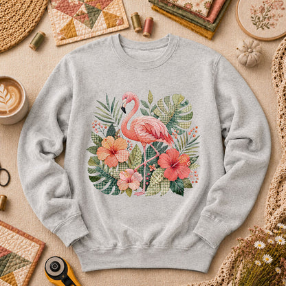 Tropical Flamingo Hibiscus - Sport Grey