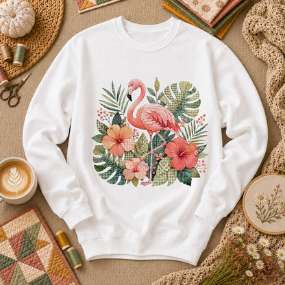 Tropical Flamingo Hibiscus - White