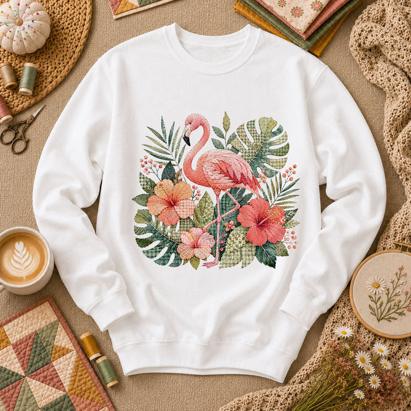 Tropical Flamingo Hibiscus - White