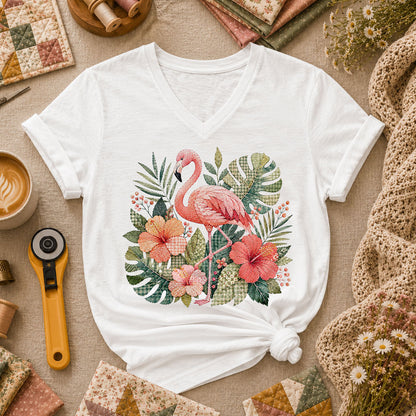 Tropical Flamingo Hibiscus - White