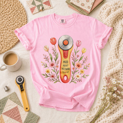 Mad About Patchwork Rotary Cutter T-Shirt - Blossom
