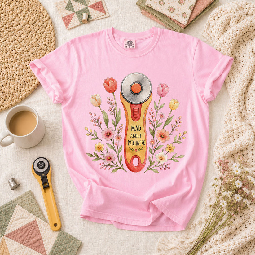 Mad About Patchwork Rotary Cutter T-Shirt - Blossom