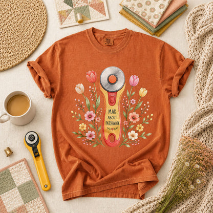 Mad About Patchwork Rotary Cutter T-Shirt - Yam