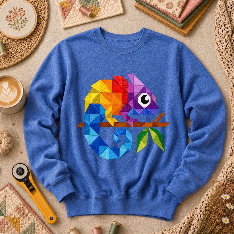 Geometric Chameleon Rainbow - Heather True Royal