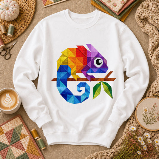 Geometric Chameleon Rainbow - White