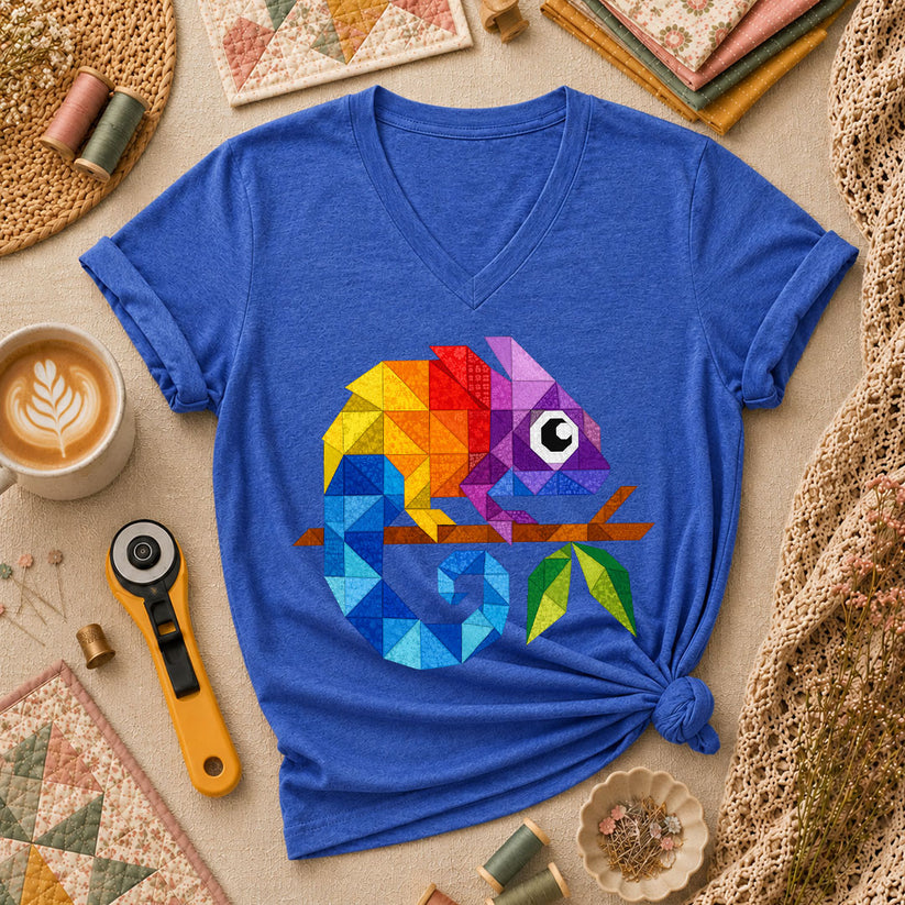 Geometric Chameleon Rainbow - Heather True Royal