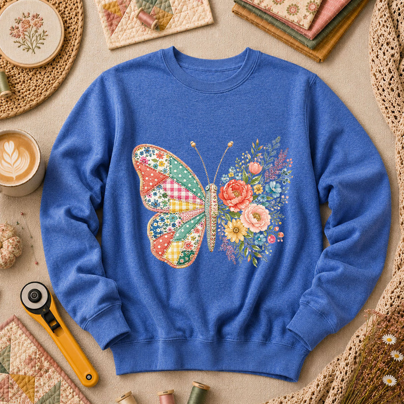 Patchwork Butterfly Wildflowers - Heather True Royal