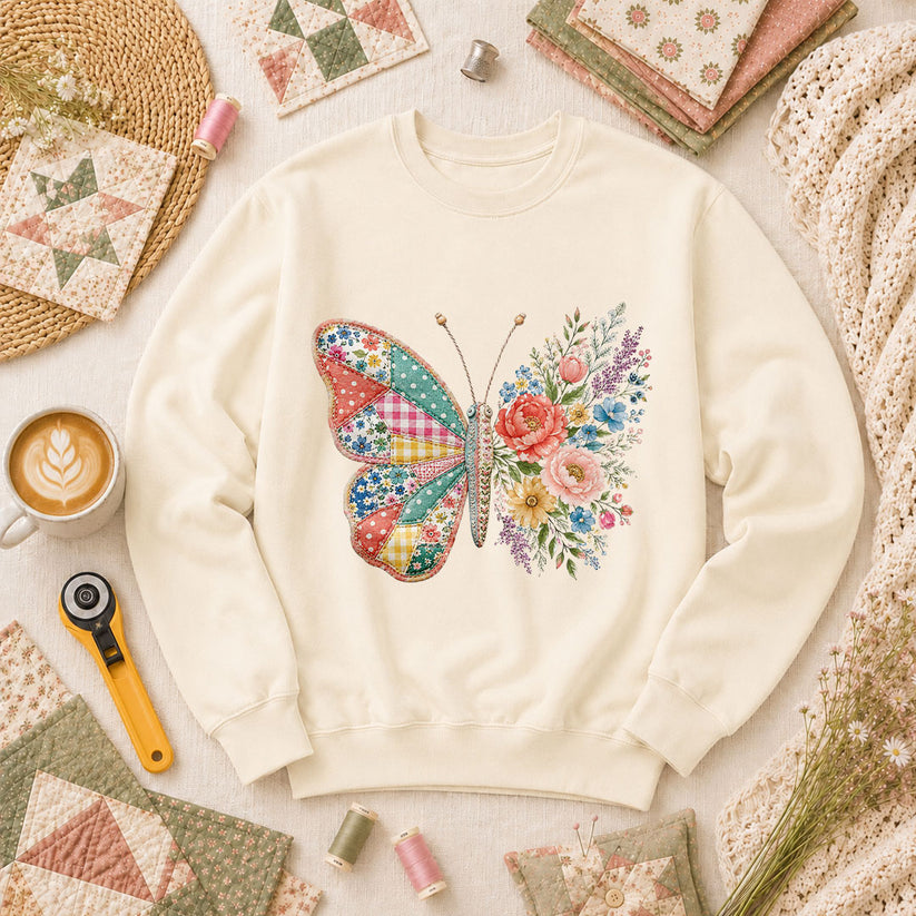 Patchwork Butterfly Wildflowers - Natural