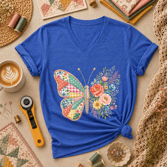 Patchwork Butterfly Wildflowers - Heather True Royal