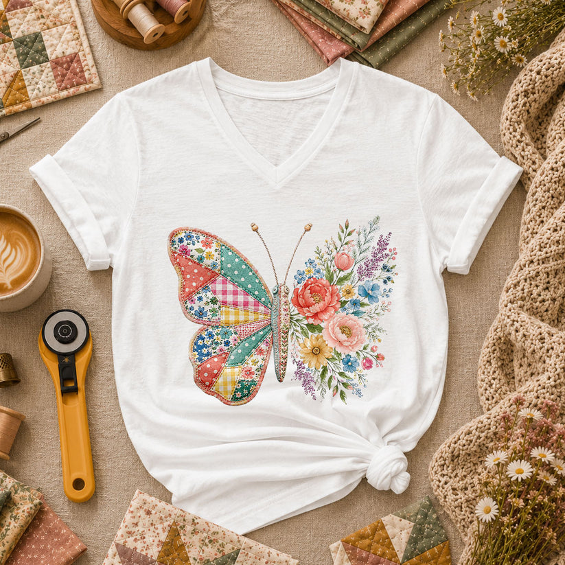 Patchwork Butterfly Wildflowers - White