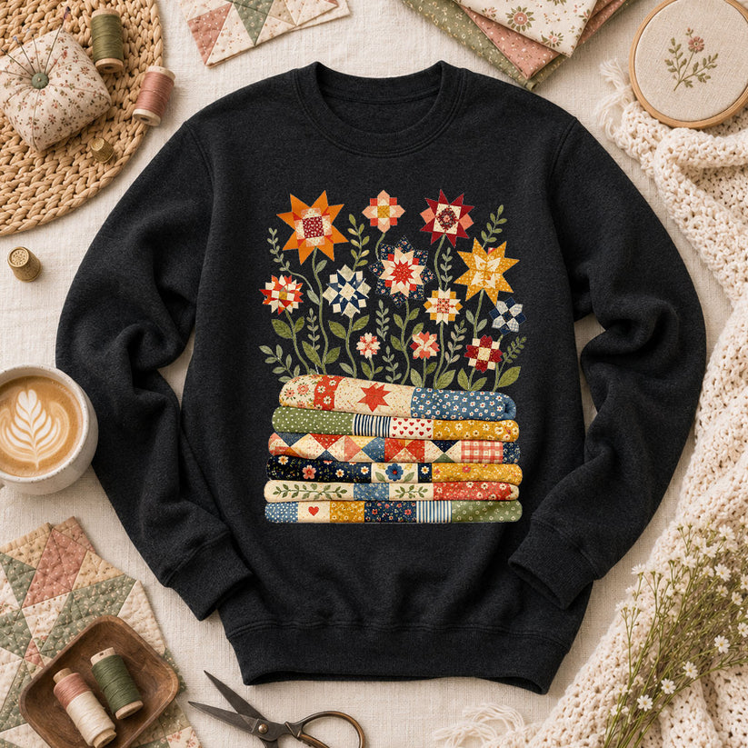 Quilt Bloom Garden - Black