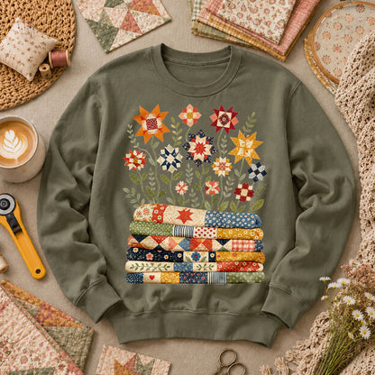 Quilt Bloom Garden - Military Green