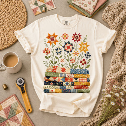 Quilt Bloom Garden T-Shirt - Ivory
