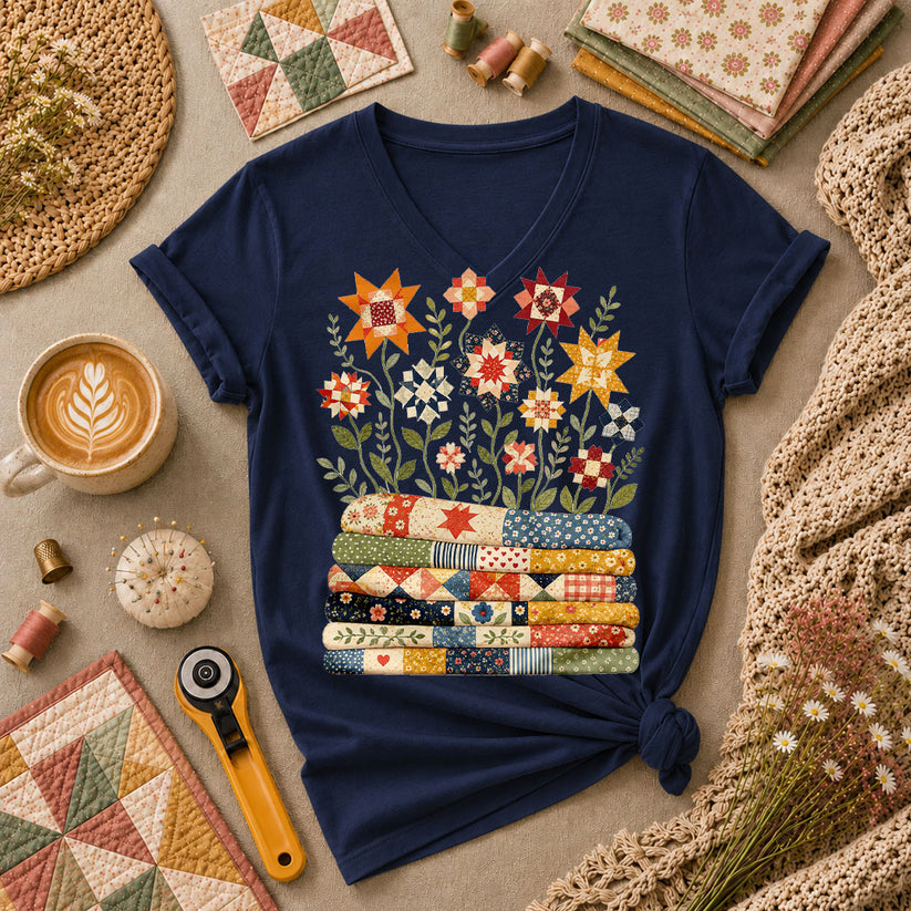 Quilt Bloom Garden - Navy