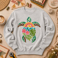 Sea Turtle Tropical Floral Long Sleeve