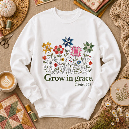 Grow In Grace Bible Verse - White
