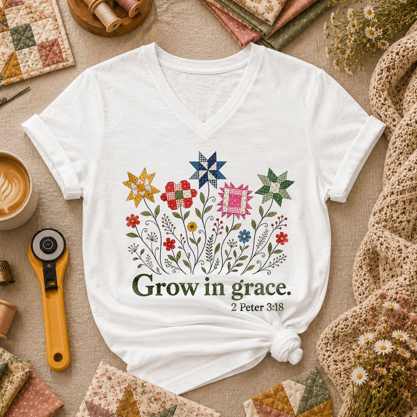 Grow In Grace Bible Verse - White