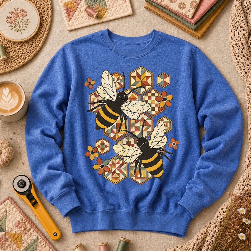 Quilt Bees Honeycomb - Heather True Royal