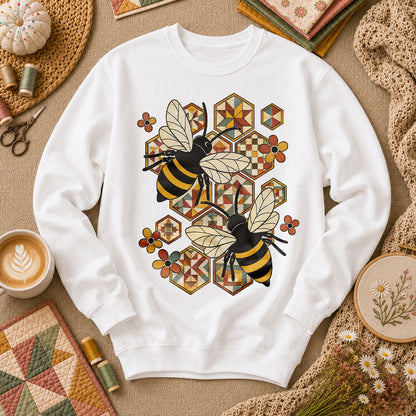 Quilt Bees Honeycomb - White