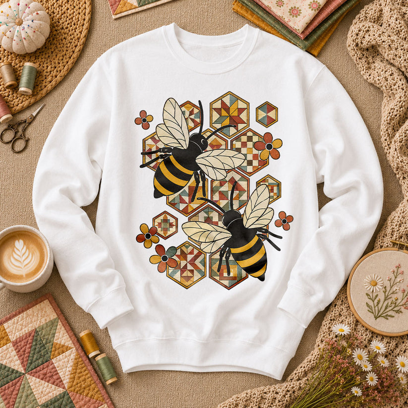 Quilt Bees Honeycomb - White