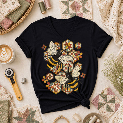 Quilt Bees Honeycomb - Black