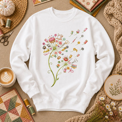 Sewing Supplies Dandelion - White