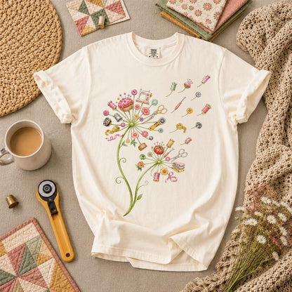 Sewing Supplies Dandelion T-Shirt - Ivory