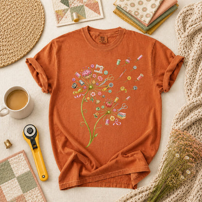 Sewing Supplies Dandelion T-Shirt - Yam