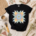 Pastel Star Quilt Block T-Shirt | Vintage Floral 8-Point Star Quilter Tee