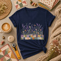 Wildflowers Patchwork Border Quilt Women's V-Neck