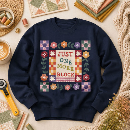 Just One More Block Quilter - Navy
