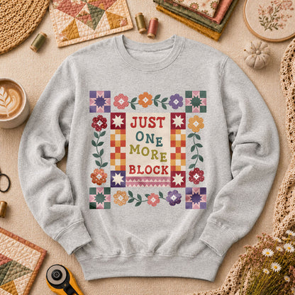 Just One More Block Quilter - Sport Grey