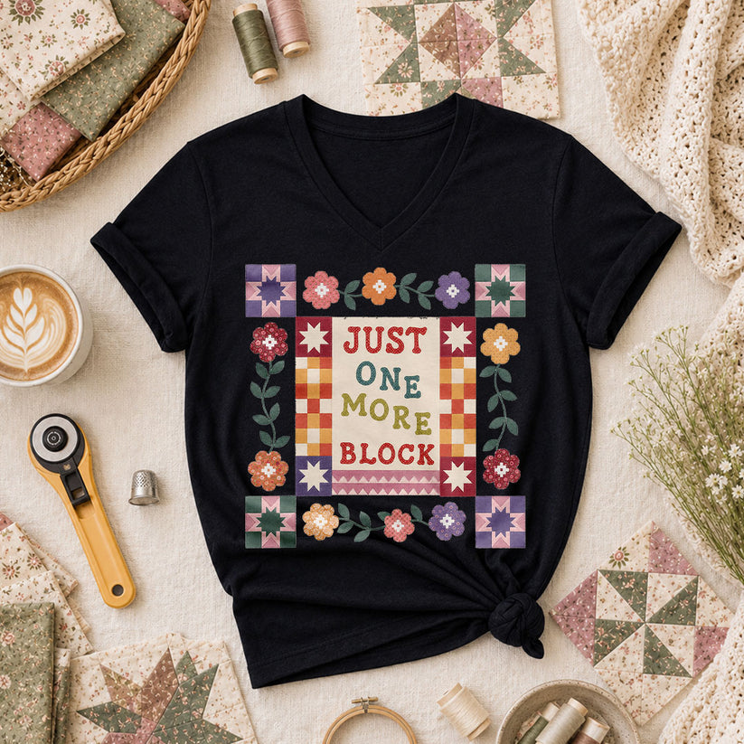 Just One More Block Quilter - Black