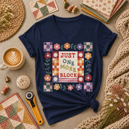 Just One More Block Quilter - Navy