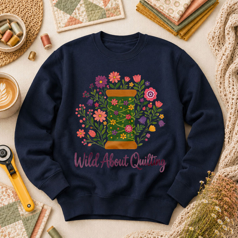 Wild About Quilting Thread Spool - Navy